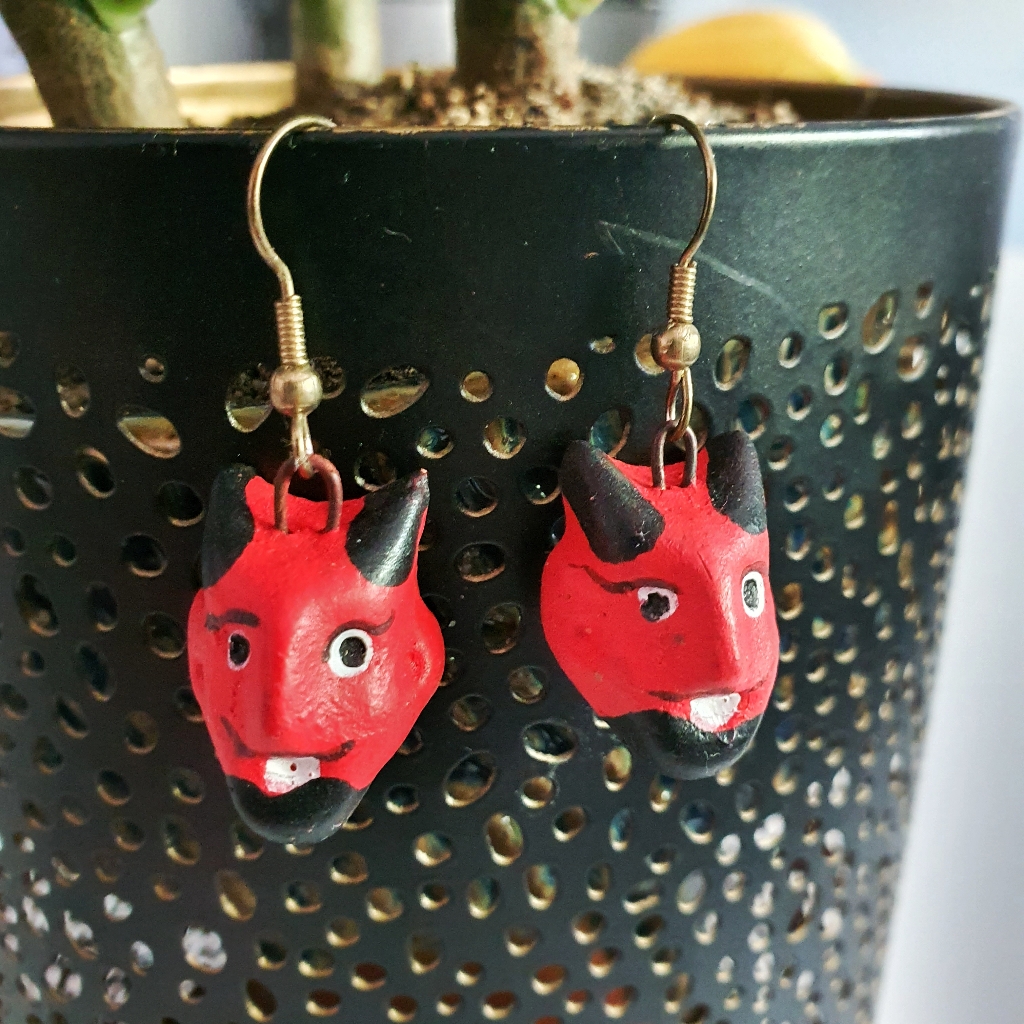 Resin Devil Earings